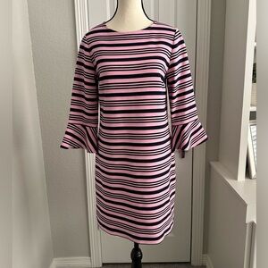 Draper James Pink & Navy Dress Size Small EUC